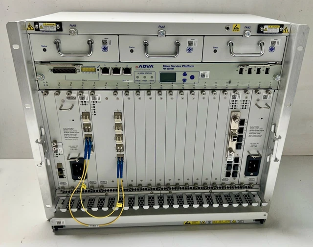 ADVA FSP 3000R7-9HU Chassis + 4 Module Fiber Service Plattform EUR 4. ...