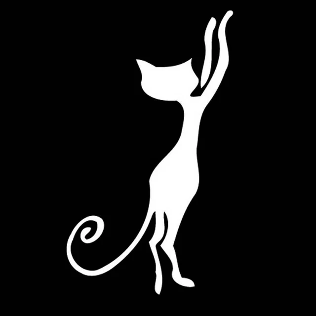 Adesivo Testa Di Gatto In Vinile Nero Per Auto E Scooter - Decorazione Tuning Per Veicoli - Foto 2