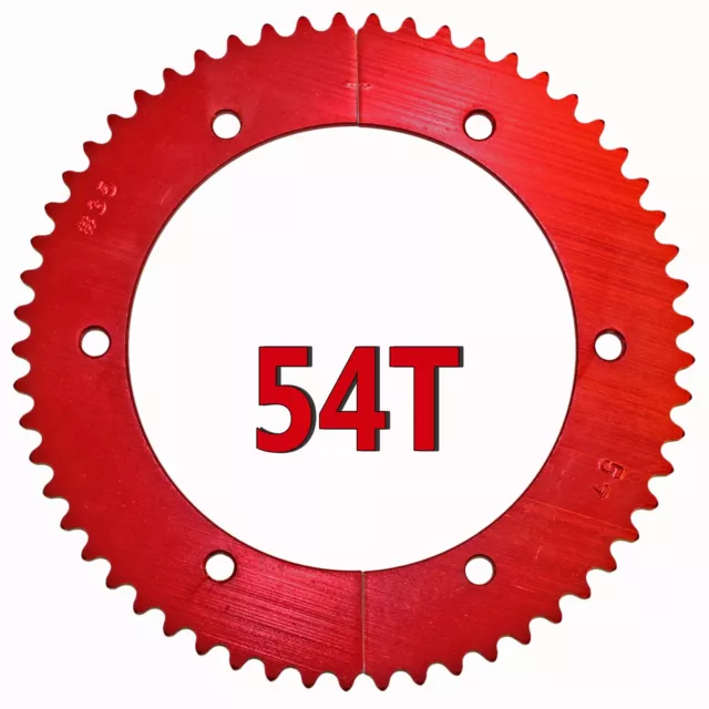 54T Tooth #35 Chain Split Sprocket Two 2 Piece Gear Racing Go Kart Drift Trike