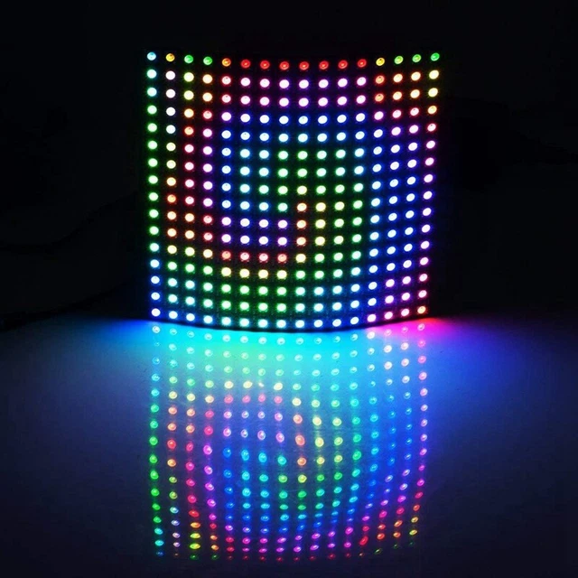 WS2812B LED RGB Flexibles Pixel Panel 16X16 Individuell Adressierbares ...