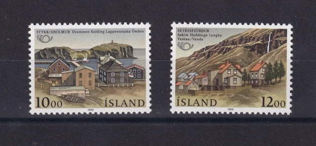 Iceland 1986 Sg 677-678 Europa Set Mnh Cat £24