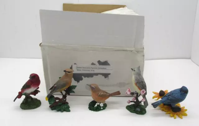 MBI Danbury Mint Sweet Serenade Bird Figurine Collection Finch Waxwing Titmouse