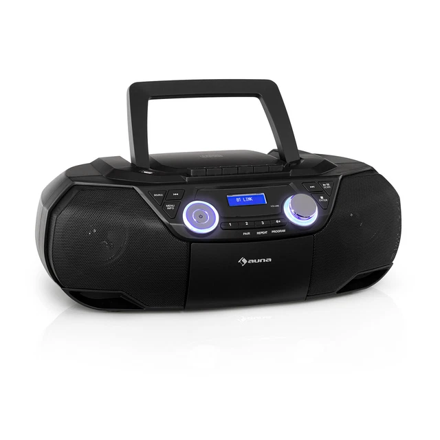 BOOMBOX CD PLAYER Portable with DAB/DAB+/FM Radio Bluetooth USB
