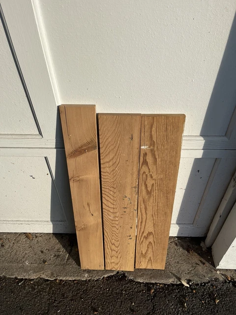 Reclaimed Wood From 1860 Barn, 3 Planed Chestnut Boards Diy/crafts