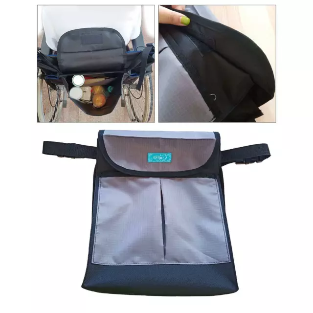 Borsa posteriore per sedia a rotelle in tessuto Cinghie regolabili per
