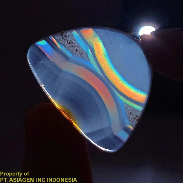 15ct 'A' Grade Rainbow IRIS AGATE ~Multi-Color Fire~ 1-of-a-kind ~100% Natural