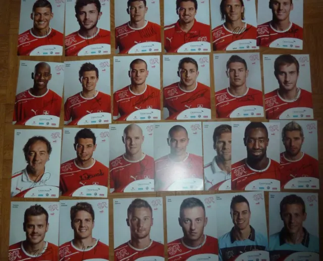 FC Bayern München Autogrammkarten Schweiz Nationalmannschaft zum Aussuchen RAR