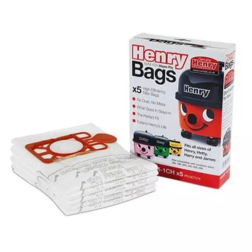 Henry Vacuum Filter Bags HepaFlo Fits Hetty James Allergy Pack of 5