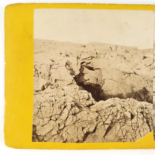 Newport Rhode Island Rock Stereoview c1870 Ponting Formation JA Williams RI F976