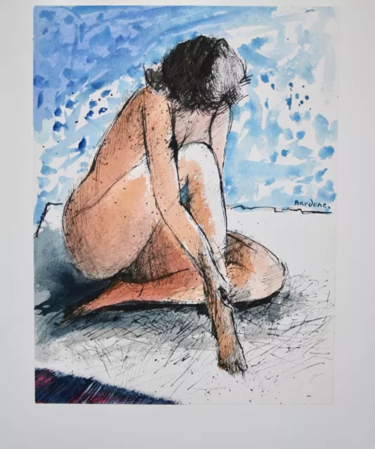 Guy bardone - Gemälde Originell - Aquarell - Akt, Nach Der Bad