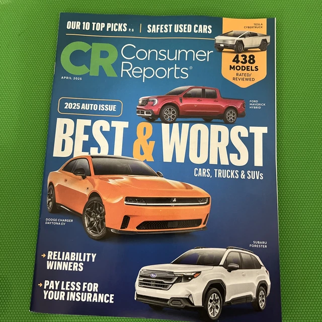 CONSUMER REPORTS 2025 Auto Issue April 2025/Best & Worst Cars, Trucks & SUVs £10.80 PicClick UK