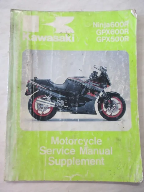 1988 Kawasaki Ninja600R Gpx600R Gpx500R Service Manual Supplement 99924-1081-51