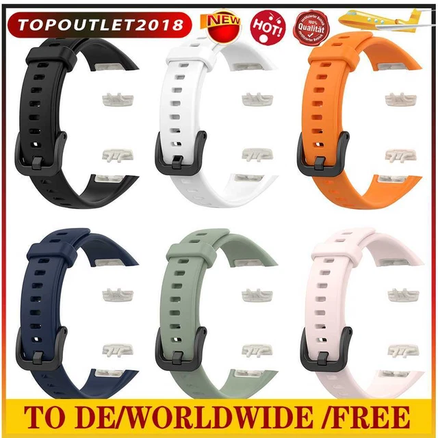 Silicone Replacement Smart Watch Strap for Honor Band 6 Women Men Solid Color
