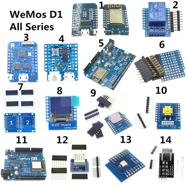 NODEMCU ESP8266 TUTTO Wifi WeMos D1 Mini ESP 12F 12E DHT22 AM2320 ...
