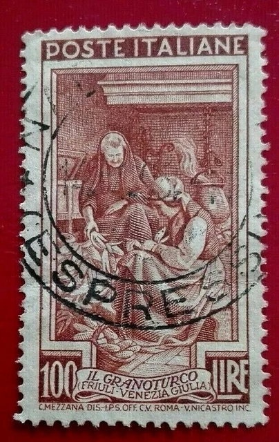Italy:1950 Italy at Work 100 L. Rare & Collectible Stamp.