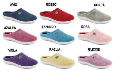 Inblu INBLU Ciabatte donna SOTTOCOSTO punta chiusa chiuse tessuto pantofole inverno 