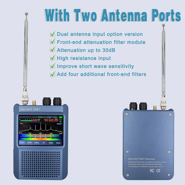 Latest Radio V9 Malachite double antenne 1.10D Malahit-DSP1 récepteur SDR stéréo