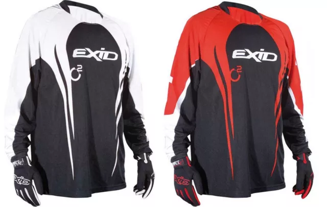 SHOT EXID PRO 11 TRIALS JERSEY off-road mx enduro bike shirt - BLACK WHITE RED