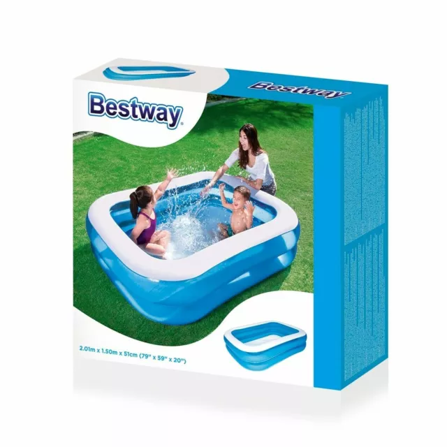 Kids Family Bestway Inflatable Outdoor Paddling Pool Children 2.11m 1.32m x 46cm