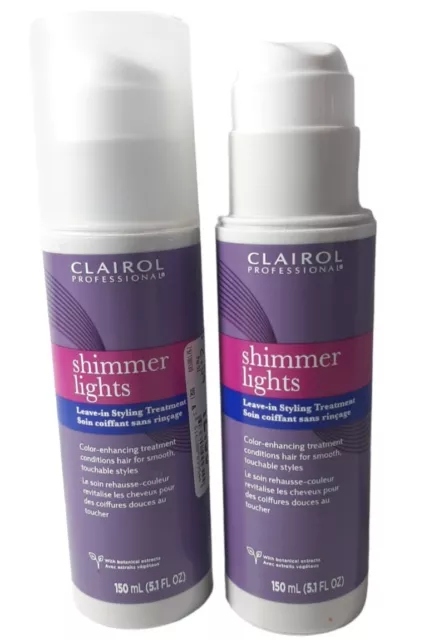 Clairol Professional Shimmer Lights Leave-in-Styling Treatment LOT OF 2 Read Des