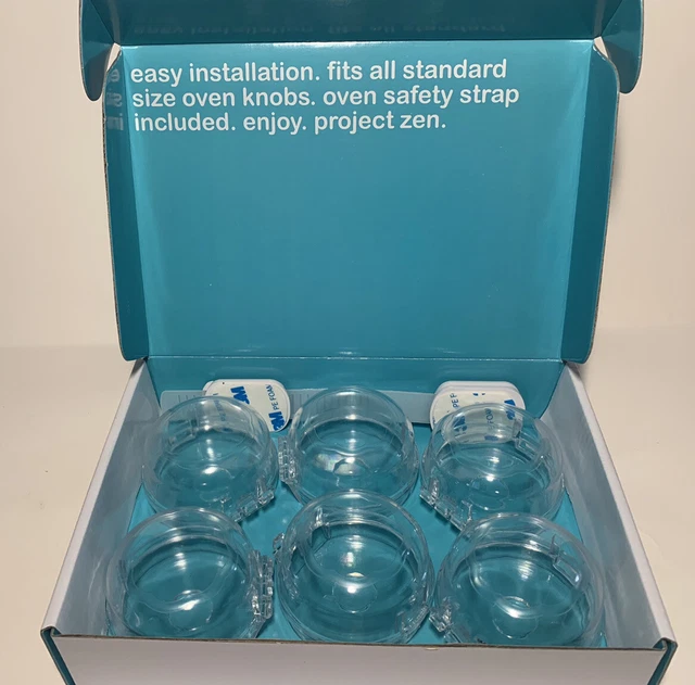 Zen Products 6 pack Clear Oven Safety Knobs 