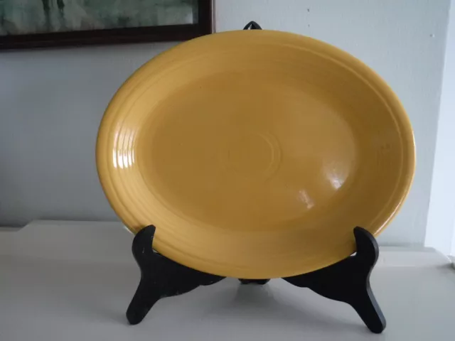 Vintage Collectible Genuine Fiesta Yellow Oval Serving Plate 12.5   X 9 7/8