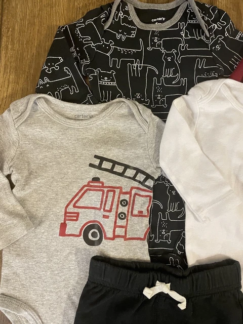 Carters Baby Boy 6 Mo Shirts Bodysuits Pants Clothes Fall Winter Lot Dog Jacket 3