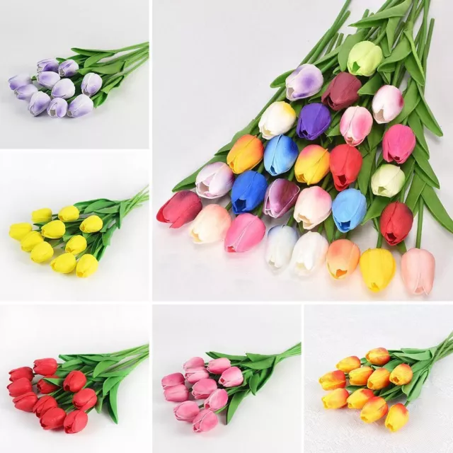 Decoration Room Silk Tulips Fake Flower Artificial Flowers Floral Bouquet