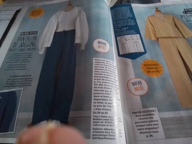 Patron De Couture - Pantalon De Jogging Femme - Magazine Modes Et Travaux Février 2025 - Neuf