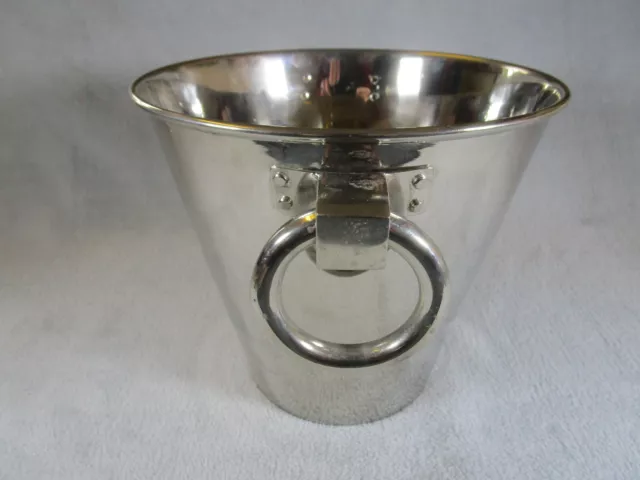 Superb Quality Vintage Silver Plate Or Stainless Steel Champagne Wine Ice Cooler 3