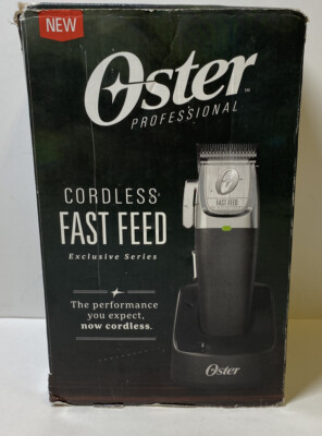 Oster Professional Fast Feed Cordless Clipper Black and Silver BRAND NEW