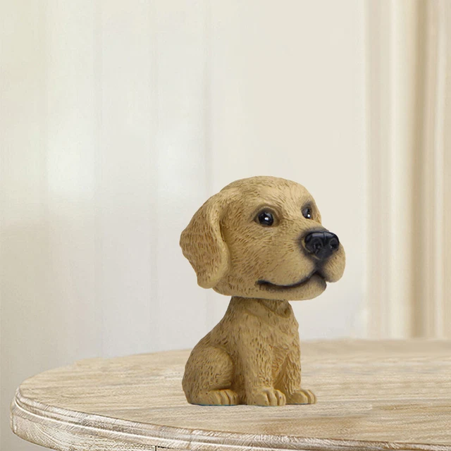 Nikou – Poupée Chien En Résine Secouant La Tête – Décoration Voiture, Bureau Ou Maison – Hochement Automatique
