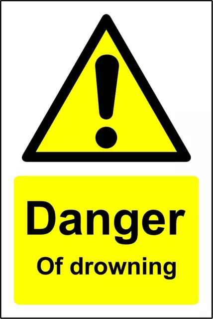 Danger of drowning Safety sign