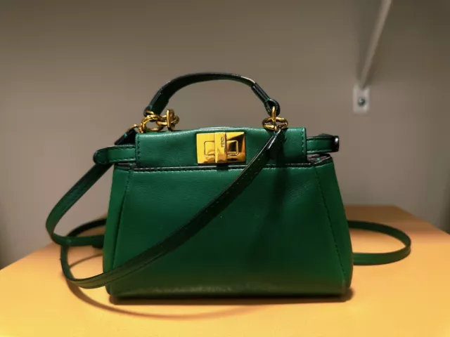 Fendi peekaboo micro handbag green 2020 100% authentic guarenteed  