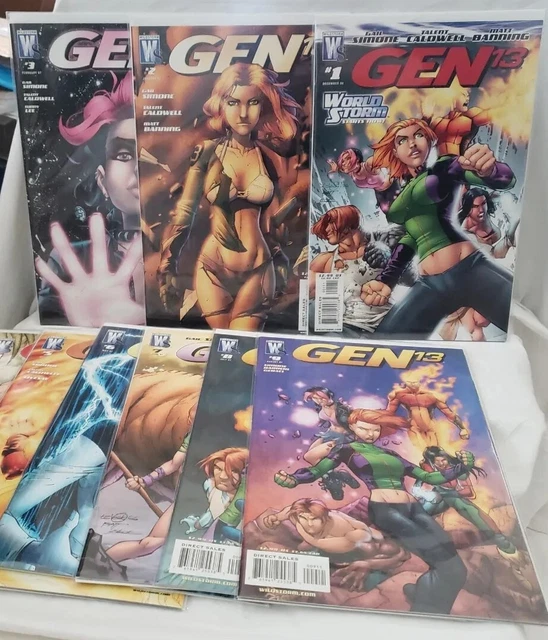 Lot Of 9 Gen 13 Wildstorm DC Comic Books #1 - 9  1 2 3 4 5 World Storm Simone