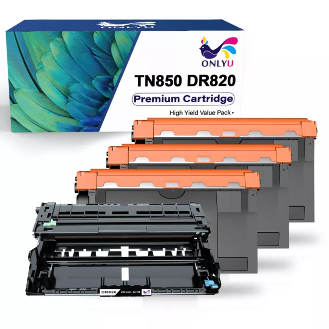 TN850 Toner or DR820 Drum HY Combo Lot for Brother MFC-L5850DW L5800DW L5900DW