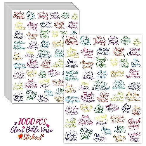  250 Packs Christmas Gifts Bible Verse Stickers