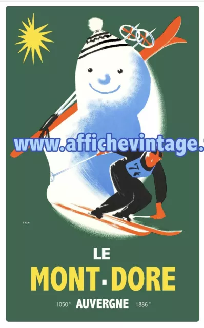 affiche poster auvergne mont dore