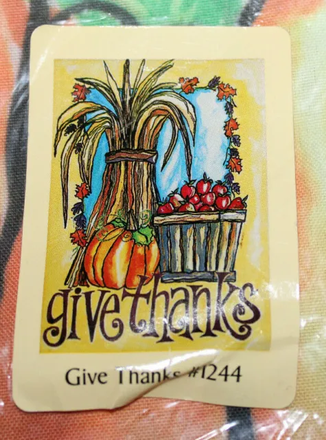 Toland Art Flag #1244 Give Thanks (24" x 36") Thanksgiving ColorMax NEW