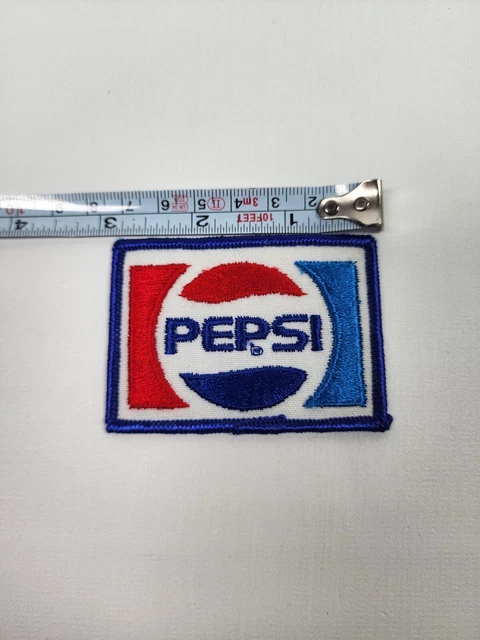 Pepsi Cola Logo Embroidered Patch NOS, New Old Stock Vintage 1980s
