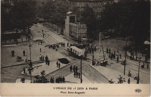 CPA L'ORAGE DU 15 JUIN a PARIS (8e) Ébouleent Bd Haussmann (199794