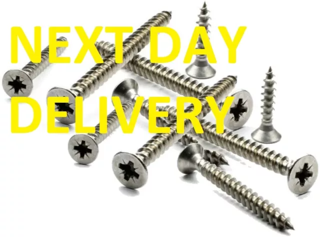 SELF TAPPING SCREWS A2 STAINLESS STEEL COUNTER SUNK POZI HEAD N04 06 06  24h del