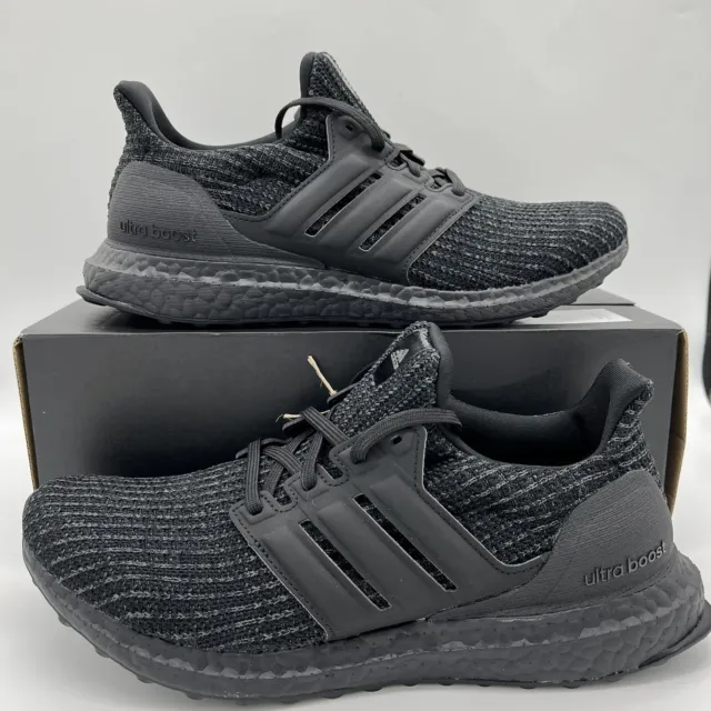 Adidas Ultraboost 4.0 DNA Tripe Black FY9121 Blackout Running Core Mens Size NEW