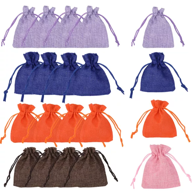 Hessian Drawstring Jute Burlap Bags Wedding Jewellery Pouches Sack 10/20/50pcs