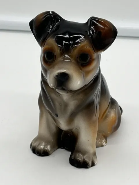 Vintage Enesco Ceramic Sitting Puppy Dog Porcelain Collectible Figurine