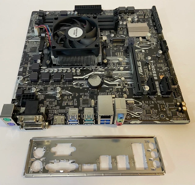 ASUS PRIME B350M-A AM4 Motherboard +A8-9600 Radeon R7 +Cpu cooler