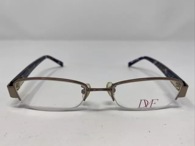 Diane Von Furstenberg DVF8015 236 50-18-135 Taupe Half Rim Eyeglasses Frame 0364