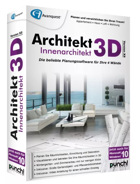 Architekt 3D X8 Innenarchitekt CD/DVD  Neu & OVP  EAN 4023126117823