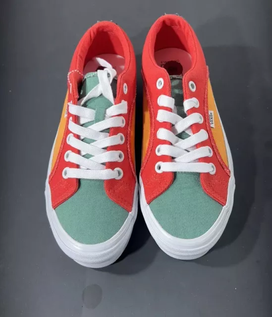 New Vans Vault OG Lampin Lx Denim Red Green Yellow Shoes Loafer M 8 W 9.5