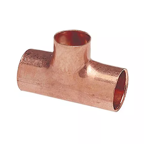 2-1/2" x 2-1/2" x 1-1/4" Inch Reducing Tee Copper Plumbing Fitting